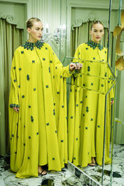 M001 - Saaib Abaya-custom abayas, luxury abayas, elegant abayas, modest fashion, bespoke abayas, handmade abayas, Qatar fashion