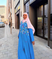 M003 - Saaib Abaya-custom abayas, luxury abayas, elegant abayas, modest fashion, bespoke abayas, handmade abayas, Qatar fashion