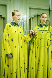 M001 - Saaib Abaya-custom abayas, luxury abayas, elegant abayas, modest fashion, bespoke abayas, handmade abayas, Qatar fashion
