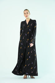 S08 - Saaib Abaya-custom abayas, luxury abayas, elegant abayas, modest fashion, bespoke abayas, handmade abayas, Qatar fashion