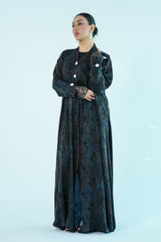 S07 - Saaib Abaya-custom abayas, luxury abayas, elegant abayas, modest fashion, bespoke abayas, handmade abayas, Qatar fashion