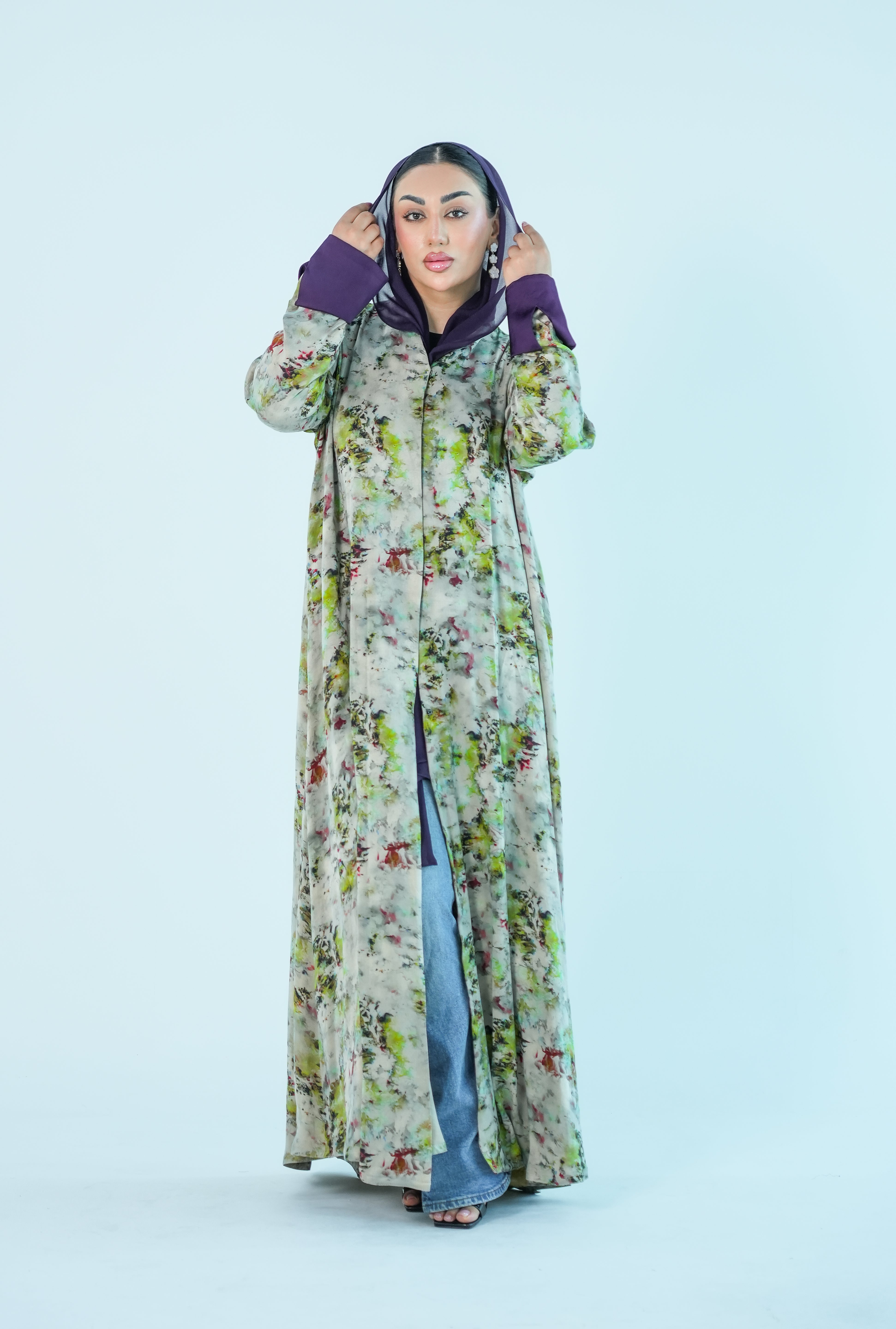 S09 - Saaib Abaya-custom abayas, luxury abayas, elegant abayas, modest fashion, bespoke abayas, handmade abayas, Qatar fashion