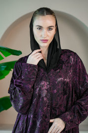 S014 - Saaib Abaya-custom abayas, luxury abayas, elegant abayas, modest fashion, bespoke abayas, handmade abayas, Qatar fashion