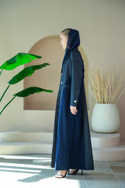 S030 - Saaib Abaya-custom abayas, luxury abayas, elegant abayas, modest fashion, bespoke abayas, handmade abayas, Qatar fashion