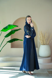 S030 - Saaib Abaya-custom abayas, luxury abayas, elegant abayas, modest fashion, bespoke abayas, handmade abayas, Qatar fashion