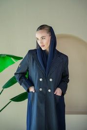 S030 - Saaib Abaya-custom abayas, luxury abayas, elegant abayas, modest fashion, bespoke abayas, handmade abayas, Qatar fashion